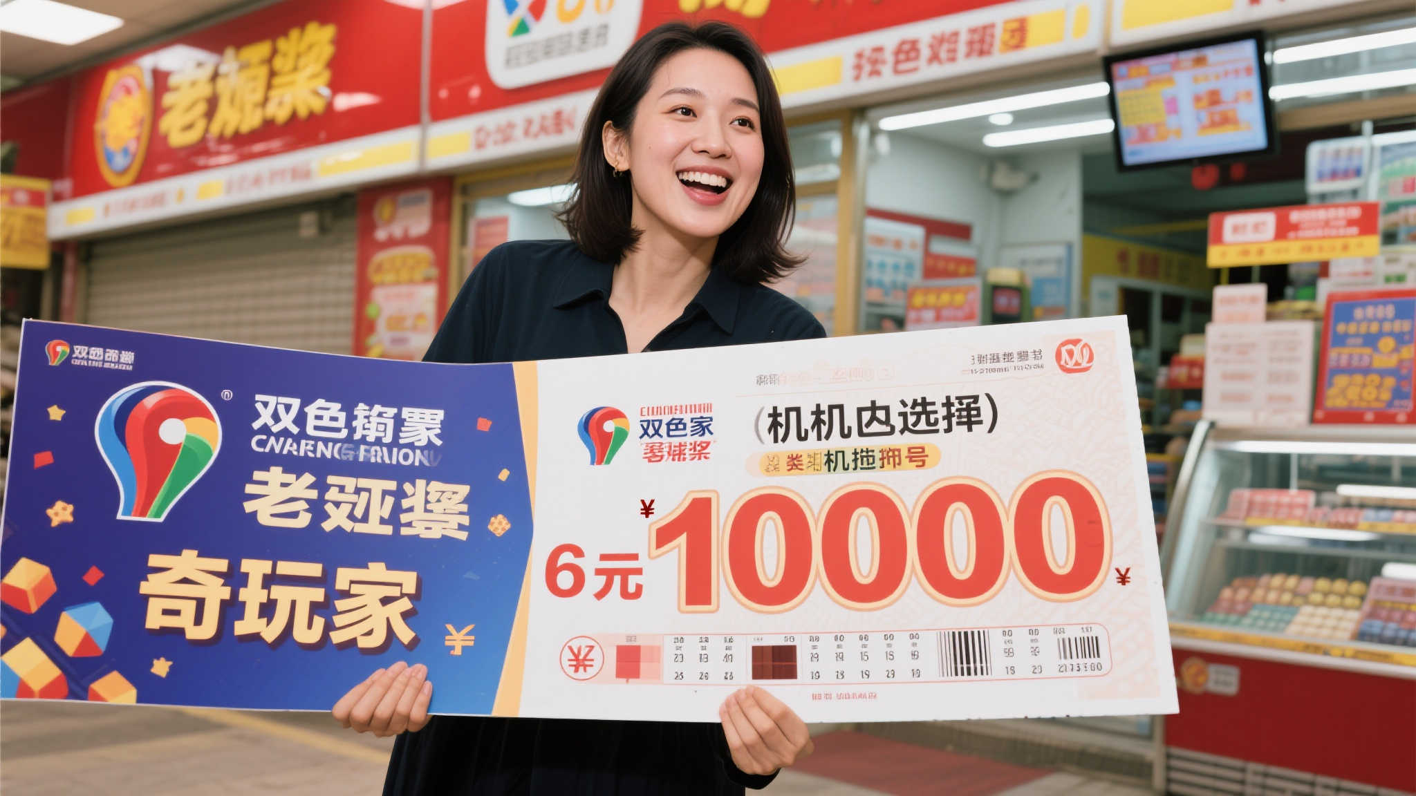 6元机选成就千万大奖的奇迹
这位女子并